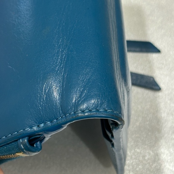 Fendi FF Cube Bi-Fold Zip Wallet – Blue Leather - Picture 14 of 16